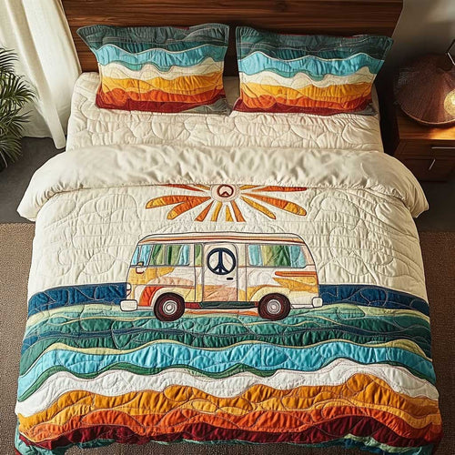 Cozy Camping Car Nights WN1302042CL Quilted Bedding Set