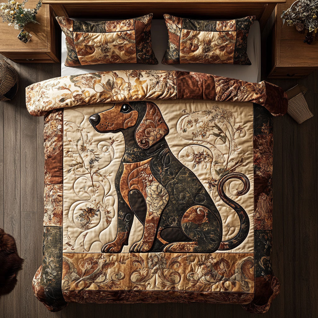 Vintage Canine WY0803087CL Quilted Bedding Set