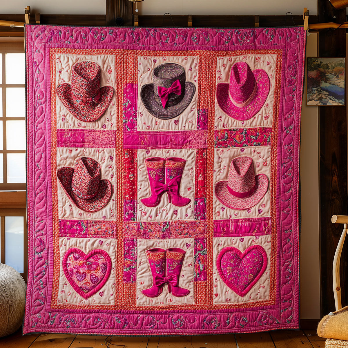 Cowboy Valentine WY0901023CL Quilt Blanket