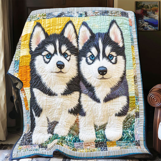 Lovable Husky WP3012017CL Quilt Blanket