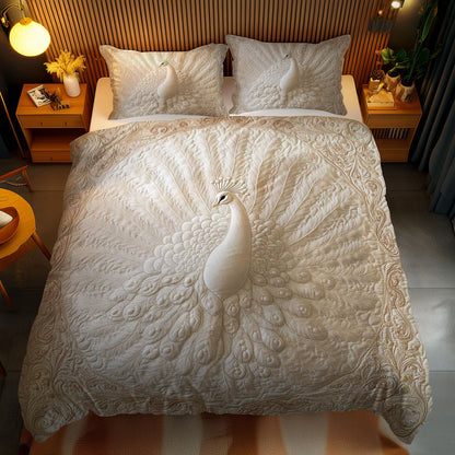 Ethereal Peacock Beauty WN1002062CL Quilted Bedding Set