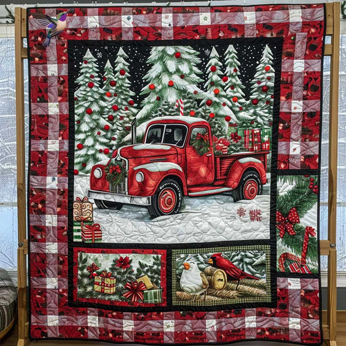 Red Truck Christmas WN1410034CL Quilt Blanket