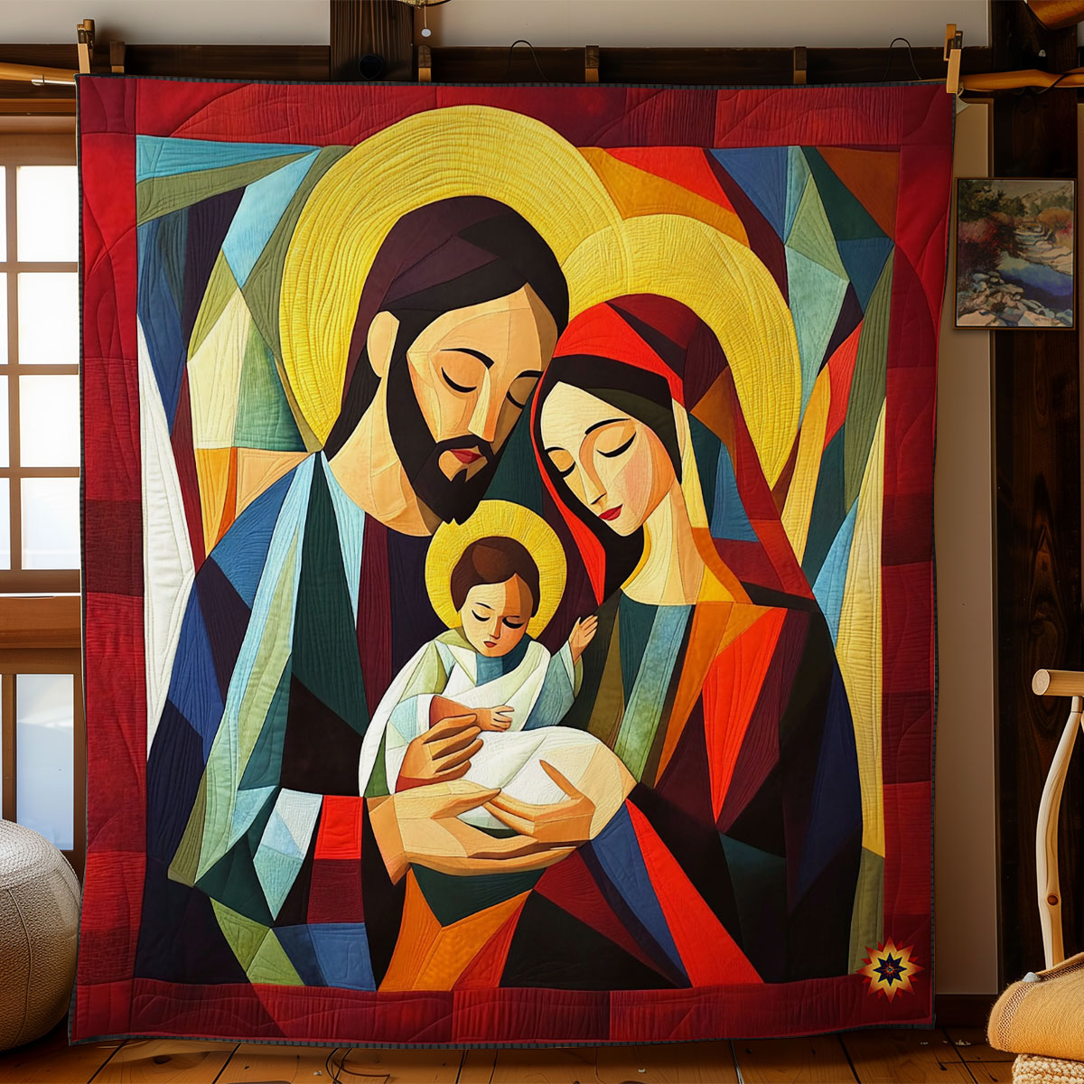 Abstract Holy Family WY1511009CL Quilt Blanket