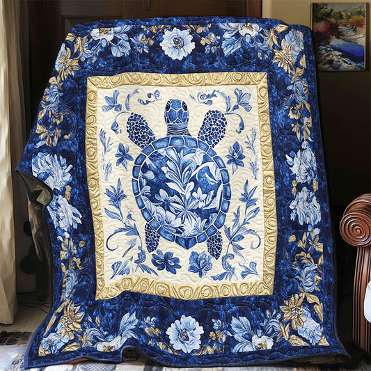 Mosiac Flower Turtle WY2001090CL Quilt Blanket