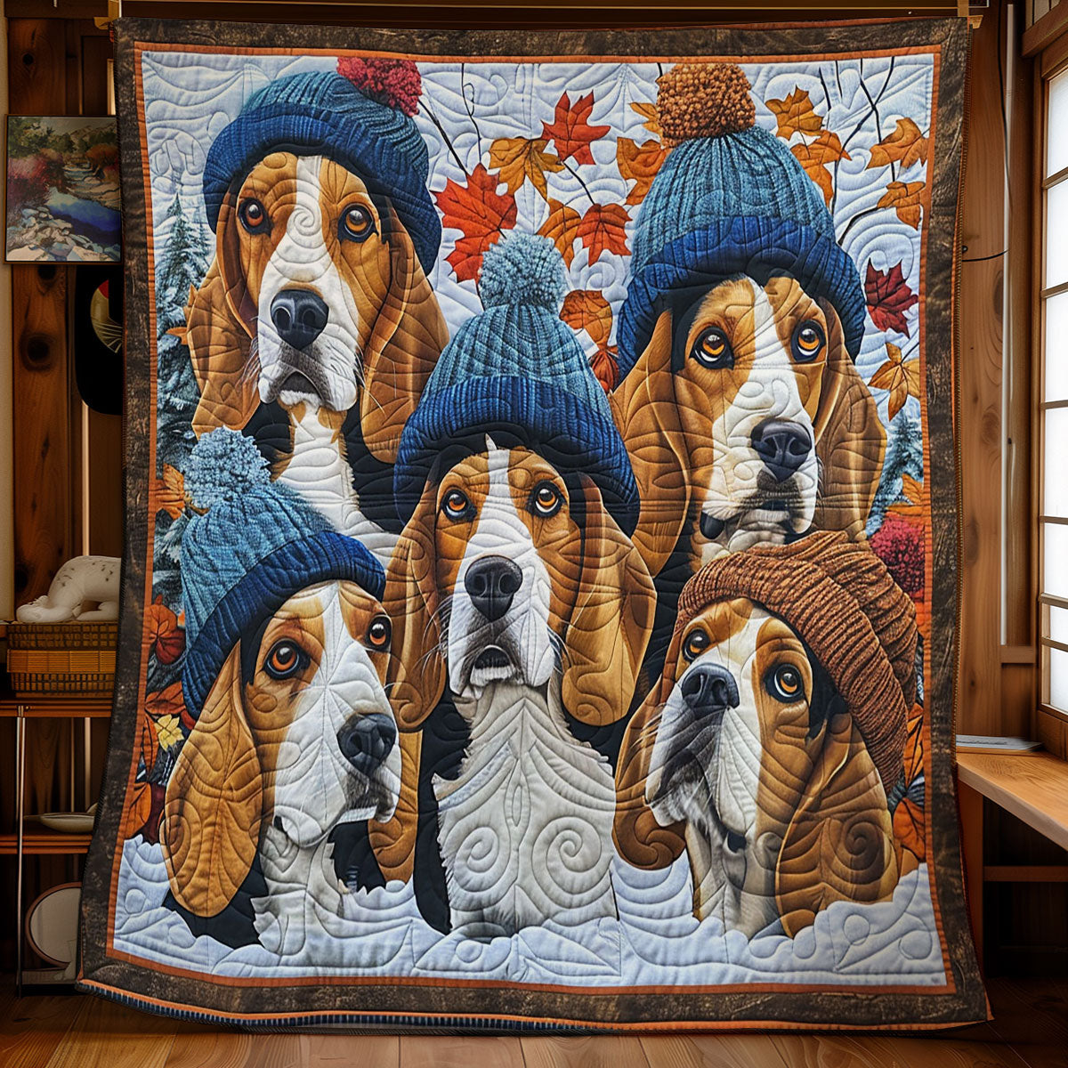Winter Of Dachshund WY0202089CL Quilt Blanket