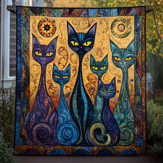 Black Cats WX2310004CL Quilt Blanket