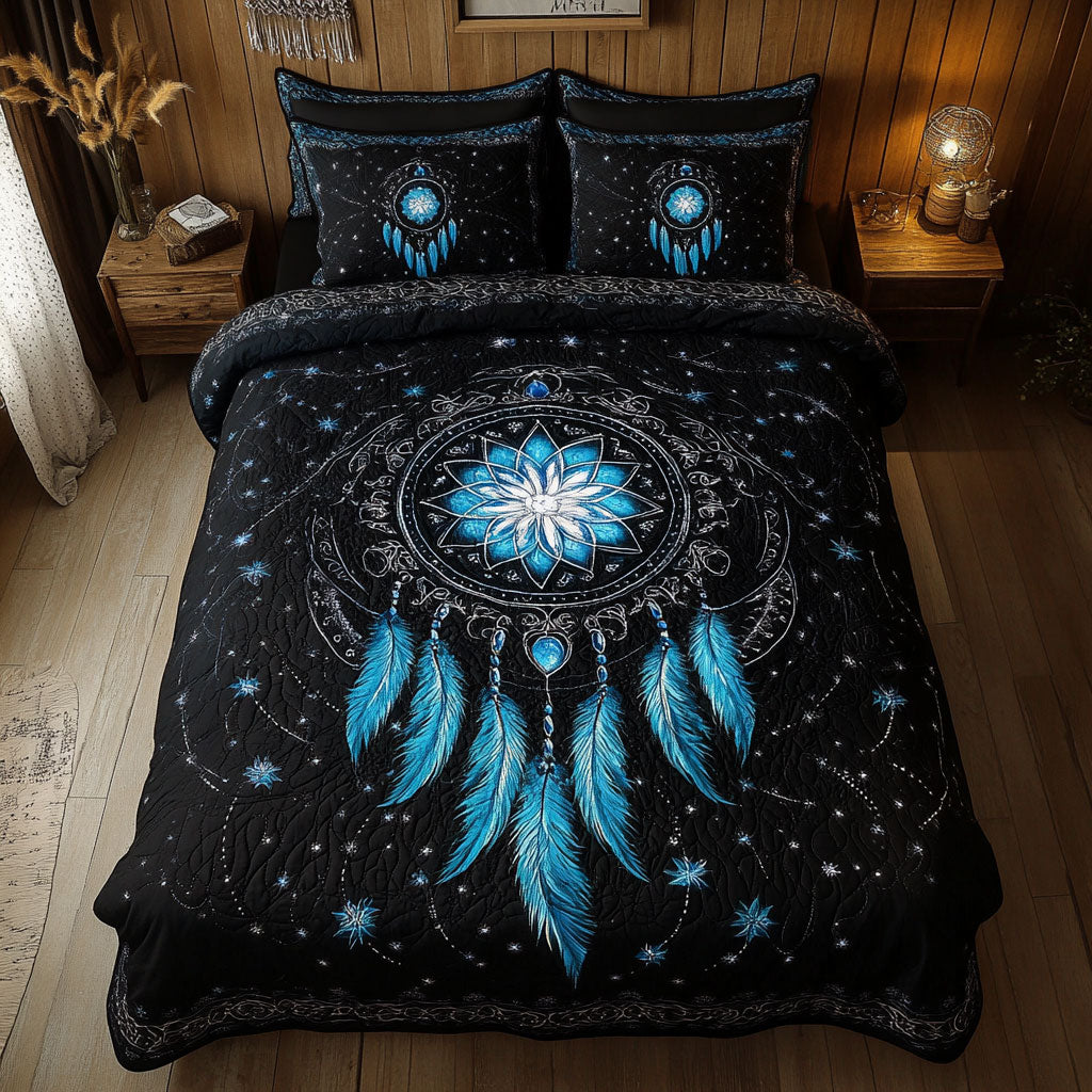 Dreamcatcher Blue WT2702045CL Quilted Bedding Set