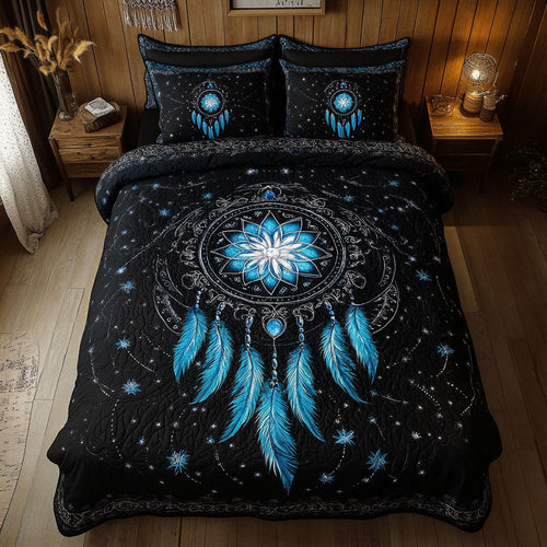 Dreamcatcher Blue WT2702045CL Quilted Bedding Set