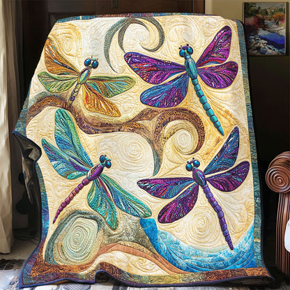 Abstract Dragonflies WY2702033CL Quilt Blanket