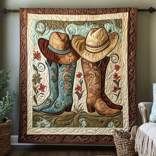 Cowboy Boots WG0101022CL Quilt Blanket