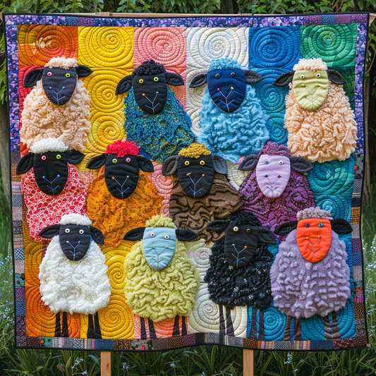 Artistic Sheep YR0301037CL Quilt Blanket