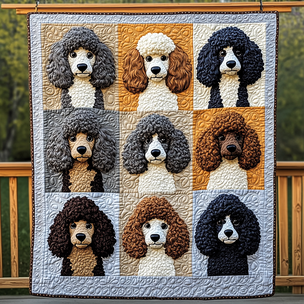 Poodle Pals WN2409043CL Quilt Blanket