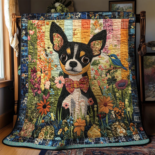 Black Chihuahua WX1812001CL Quilt Blanket