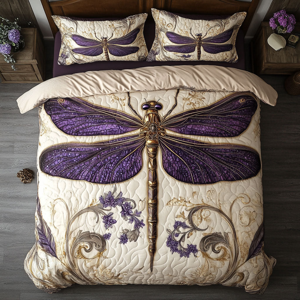 Dragonfly WX2702017CL Quilted Bedding Set