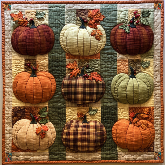 Autumn Pumpkin Lover WG3009002CL Quilt Blanket