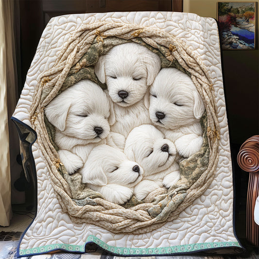 Adorable Puppy WX2312001CL Quilt Blanket