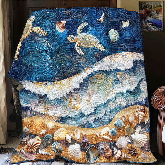 Turtle Ocean WP0708040CL Quilt Blanket