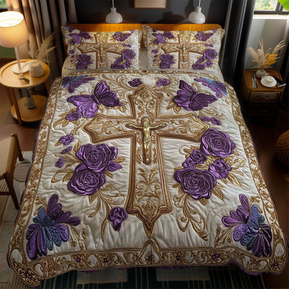 Heavenly Cross WN1202071CL Quilted Bedding Set