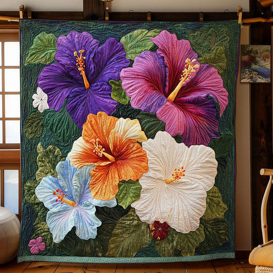 Hibiscus Blossoms WT0703101CL Quilt Blanket