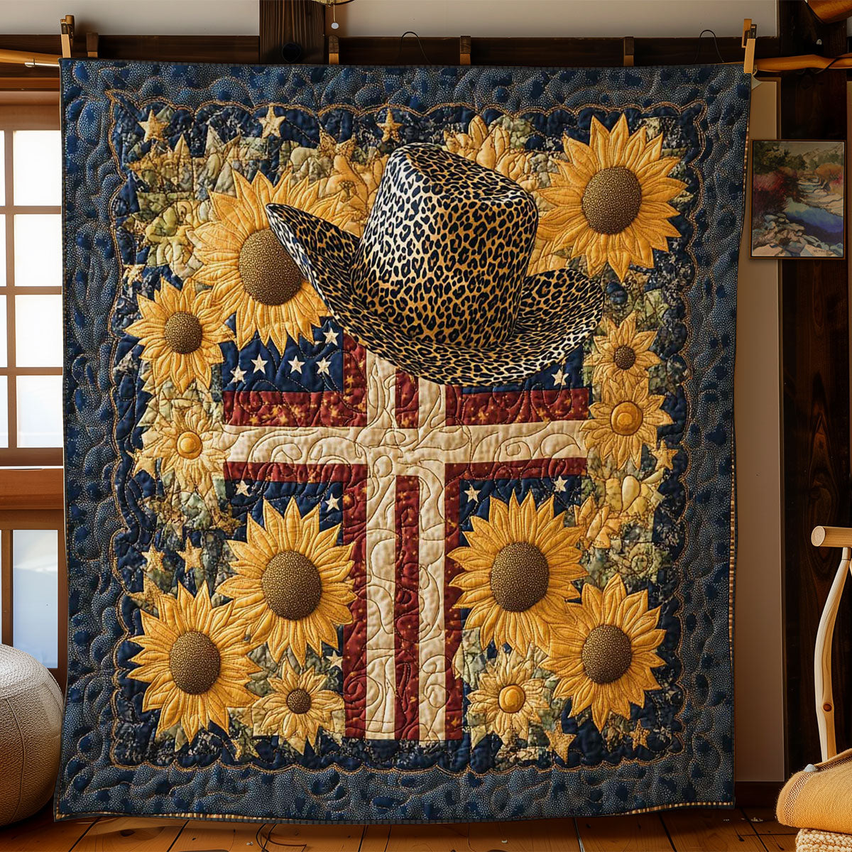Cowboy Cross WN3112002CL Quilt Blanket