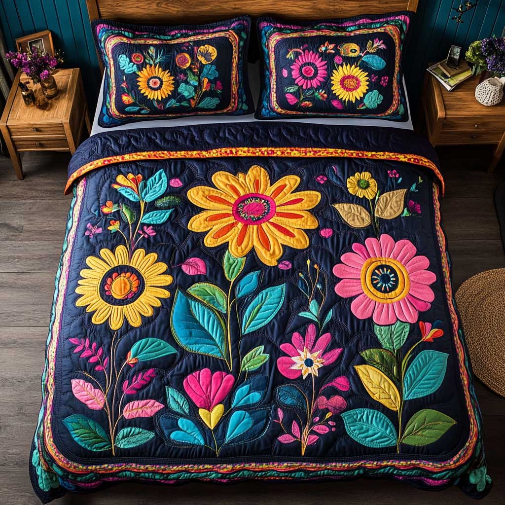 Colorful Gardenia WP1002001CL Quilted Bedding Set