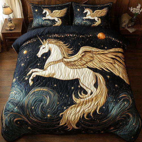 White Unicorn WT2402043CL Quilted Bedding Set