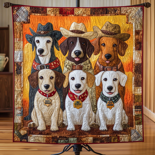Cowboy Canine Crew WG1601065CL Quilt Blanket