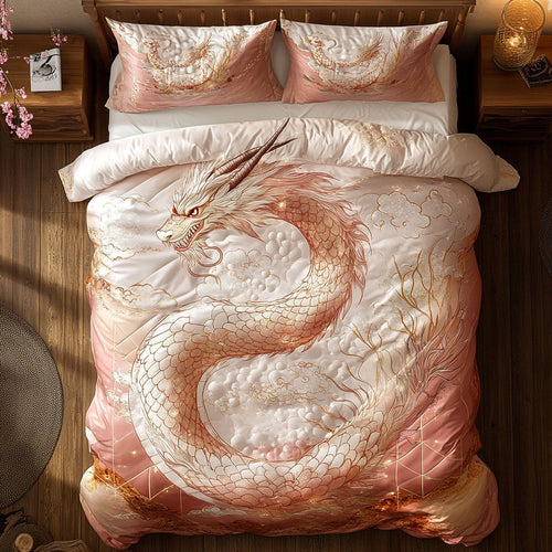 Pink Dragon Eastern WT1202005CL Quilted Bedding Set