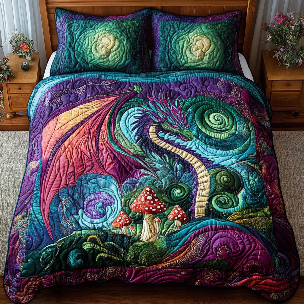 Dragon In Mushroom Forest WY0502083CL  Duvet Cover Set