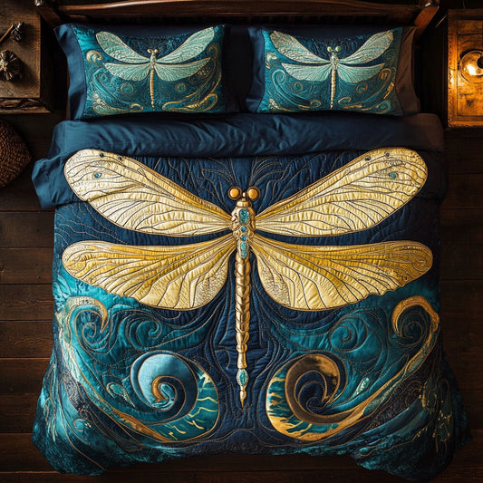 Dragonfly WX2702012CL Quilted Bedding Set