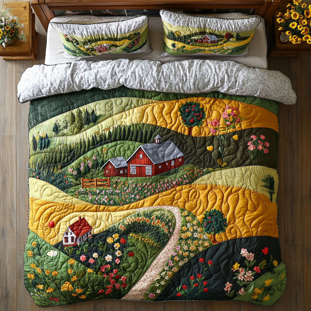 Farm Village WY1802045CL Quilted Bedding Set