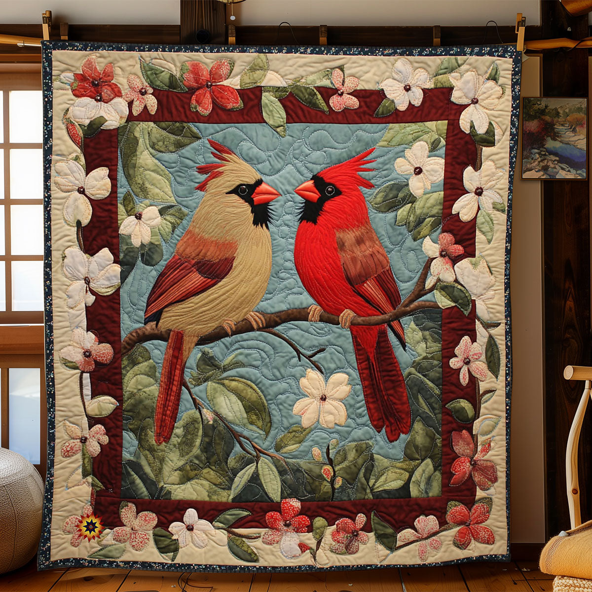 Cardinal Symphony WJ2612006CL Quilt Blanket