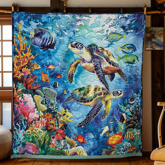 Sea Turtle WJ1309023CL Quilt Blanket