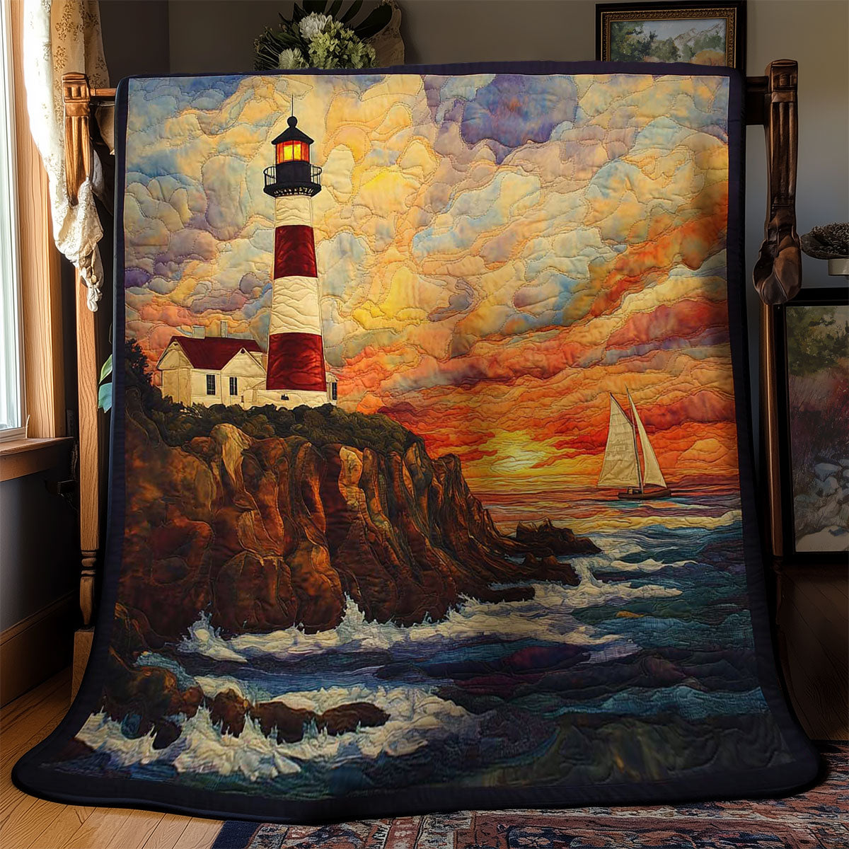 Radiant Lighthouse WN0502031CL Quilt Blanket