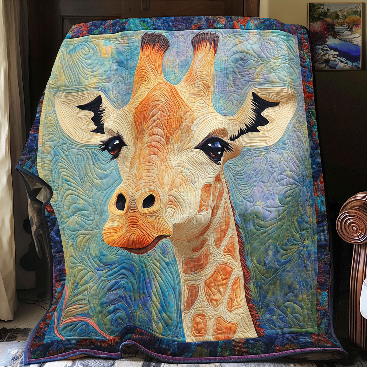 Adorable Giraffe WX0303055CL Quilt Blanket