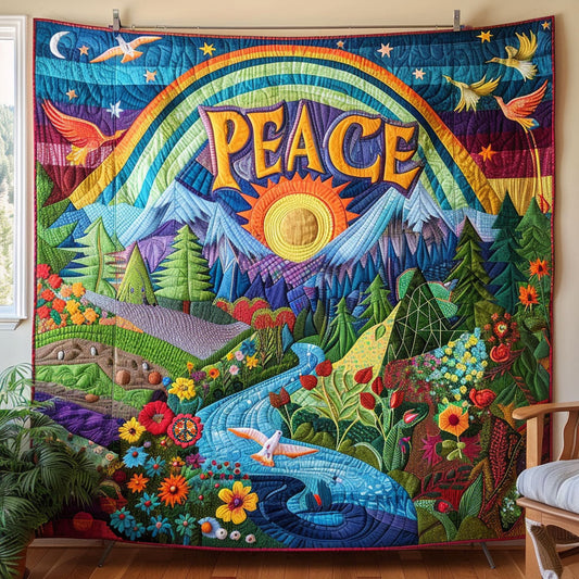 Hippie Peace WJ3010010CL Quilt Blanket