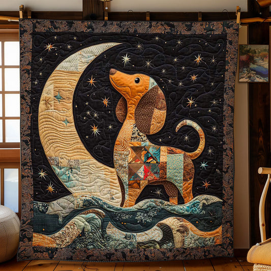 Mystic Moon Dachshund WN2312019CL Quilt Blanket