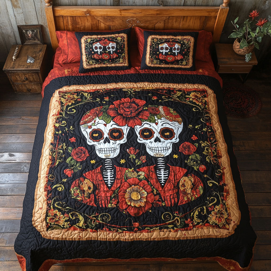Skull Couple WY1802042CL Quilted Bedding Set