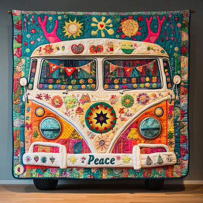 Deer Horn Hippie Van WY3110035CL Quilt Blanket