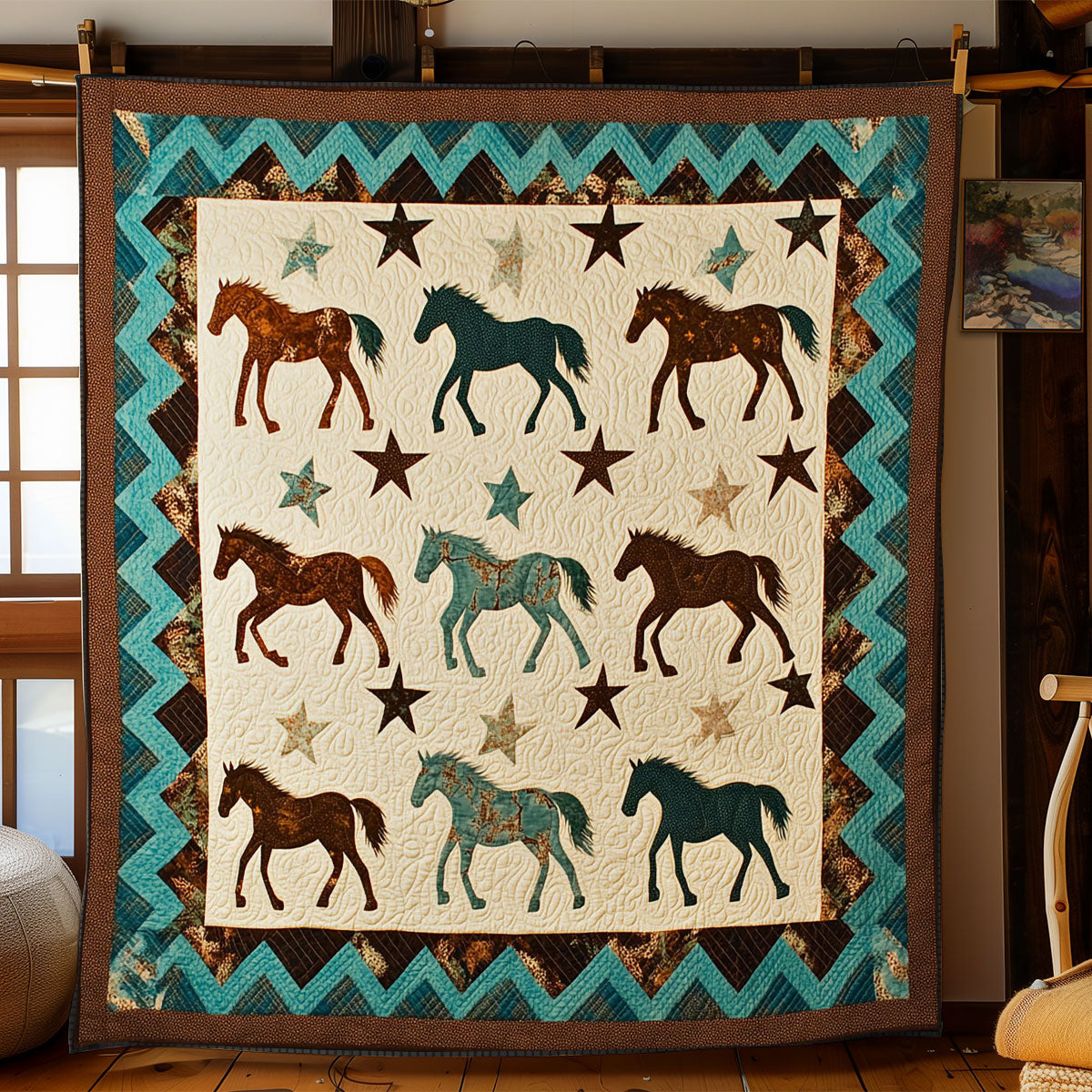 Native Horse WJ0302019CL Quilt Blanket