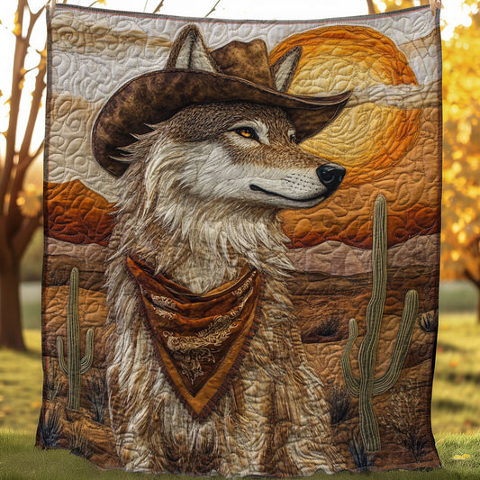 Cowboy Wolf XB0303021CL Quilt Blanket