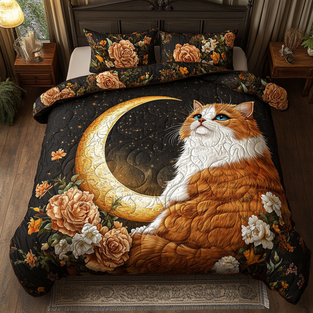Orange Cat WT0702003CL Quilted Bedding Set