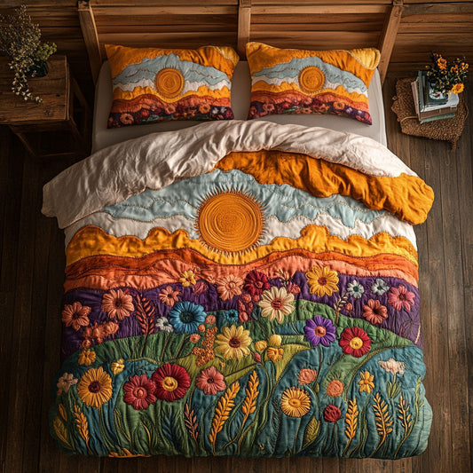 Sunrise And Wildflower WJ2102030CL Quilted Bedding Set