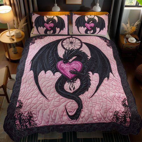 Dragon’s Valentine Embrace WN1002060CL Quilted Bedding Set