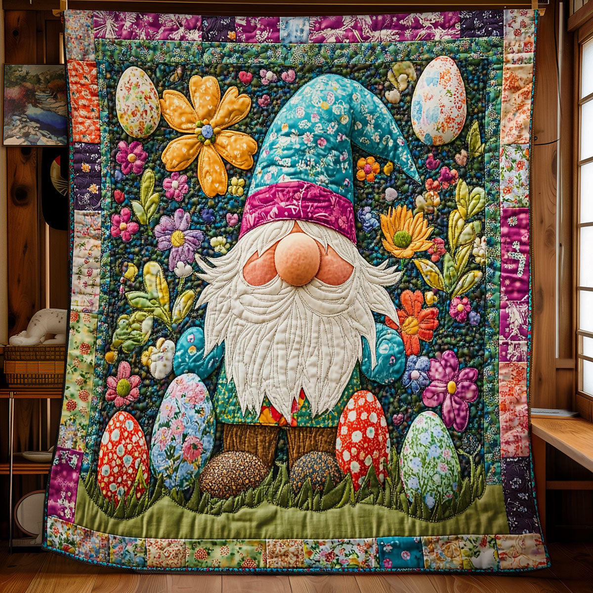 Gnome In Easter WY2301059CL Quilt Blanket