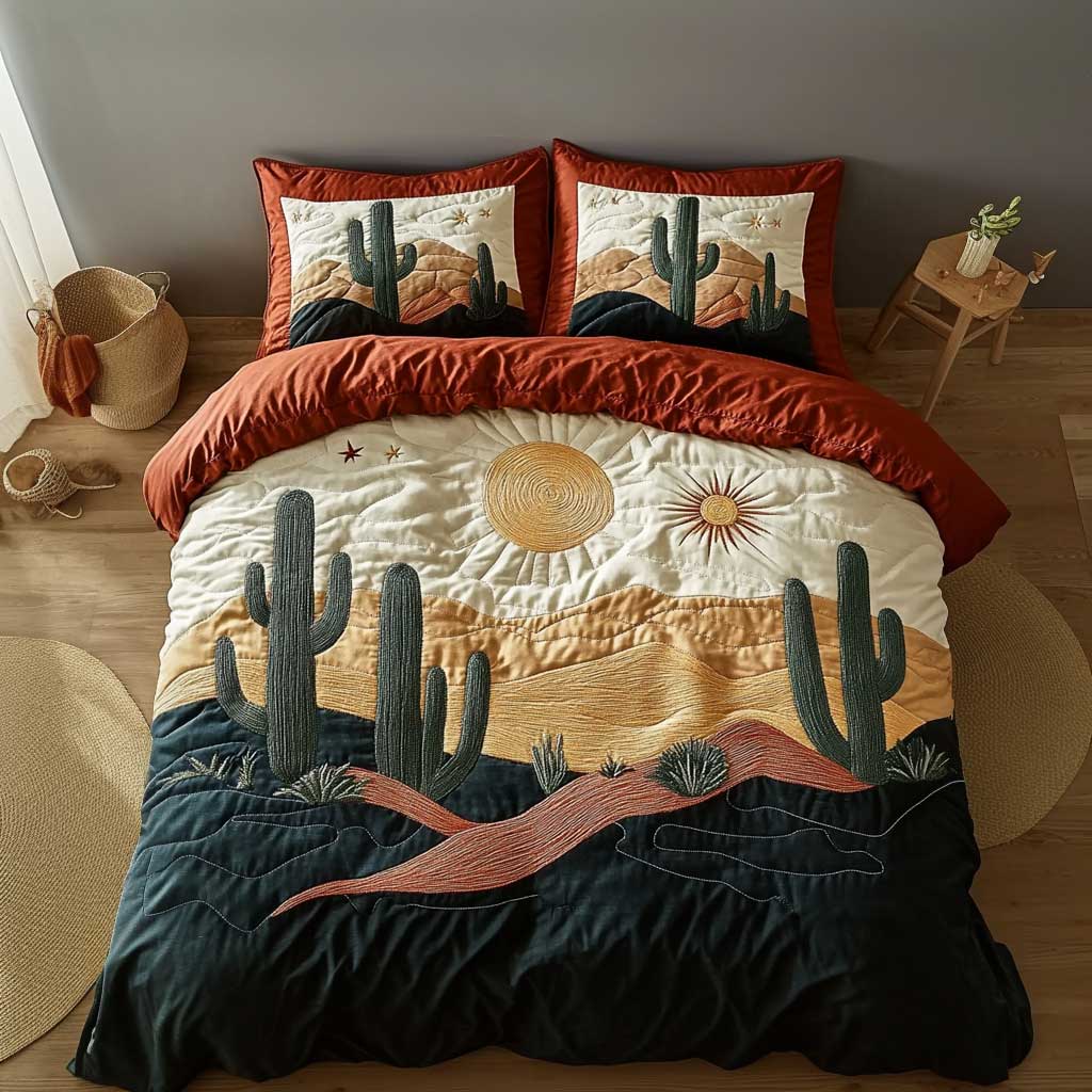 Cactus Bloom WN1302024CL Quilted Bedding Set