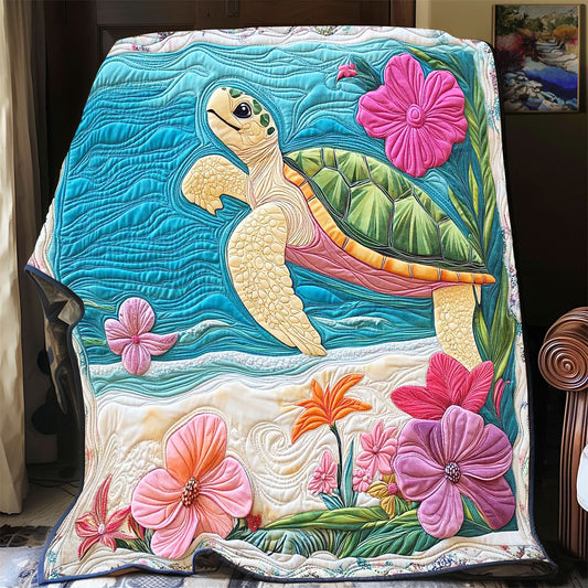 Turtle Tropical Sea WP2201050CL Quilt Blanket