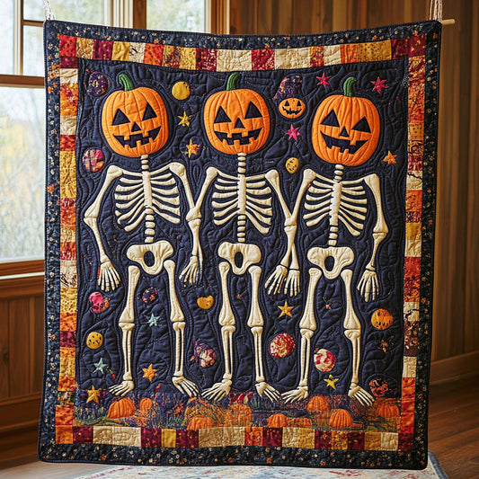 Skeleton Shuffle CP2107038CL Quilt Blanket