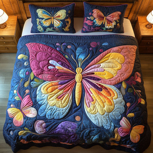 Rainbow Butterfly WY1202049CL Quilted Bedding Set