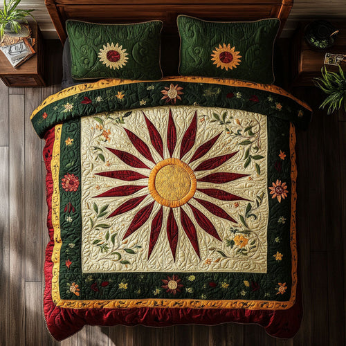 Sun In Garden WY1402101CL Quilted Bedding Set